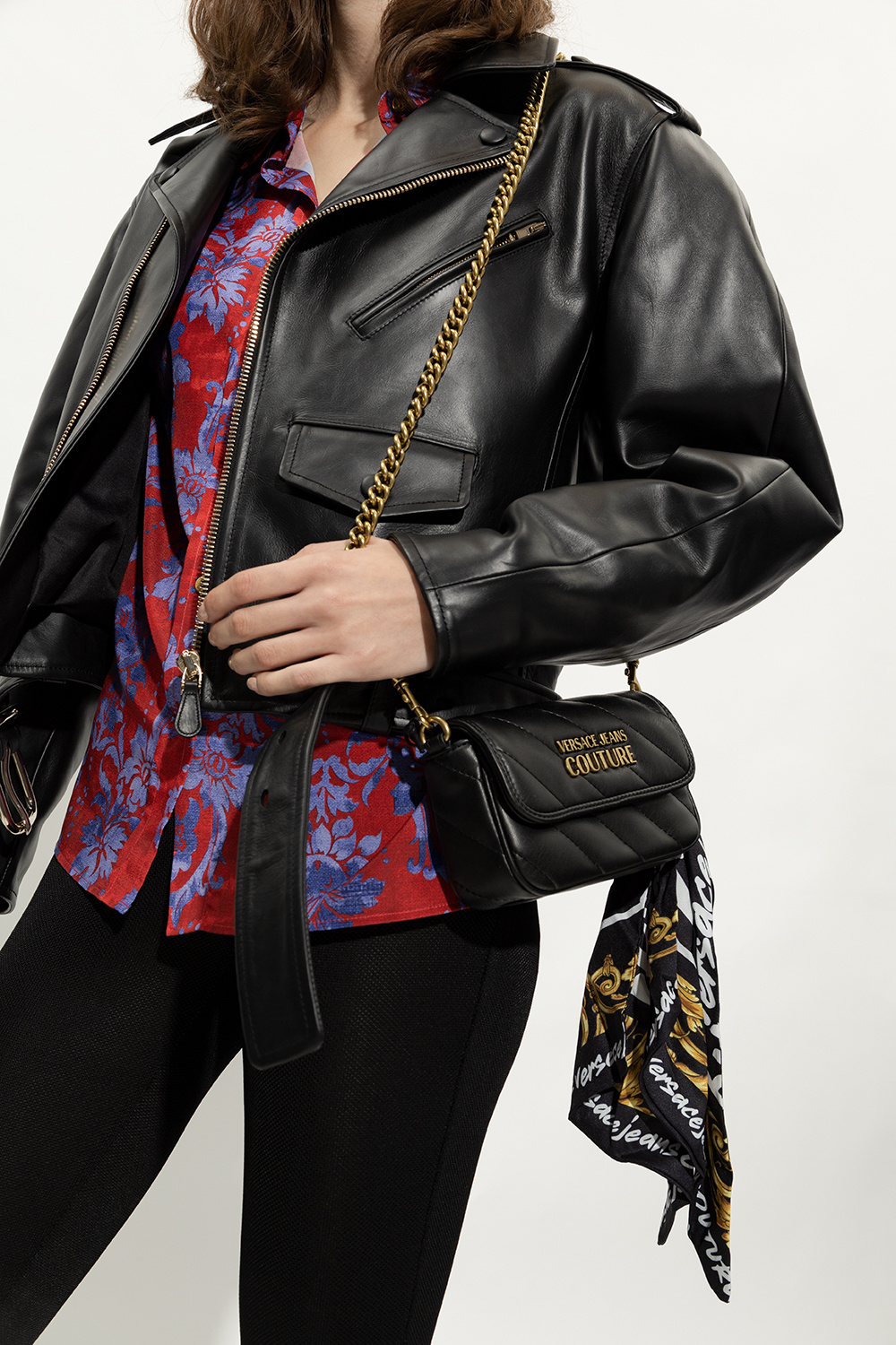 Black Shoulder bag with logo Versace Jeans Couture - Vitkac TW